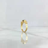 Anillo Clasico 1.8gr / T2 / Circon Rojo Oro Amarillo