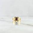 Anillo Clasico 1.8gr / T2 / Circon Rojo Oro Amarillo