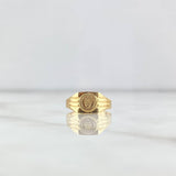 Anillo Corona 1.5gr / T4 / Sello Liso Oro Amarillo