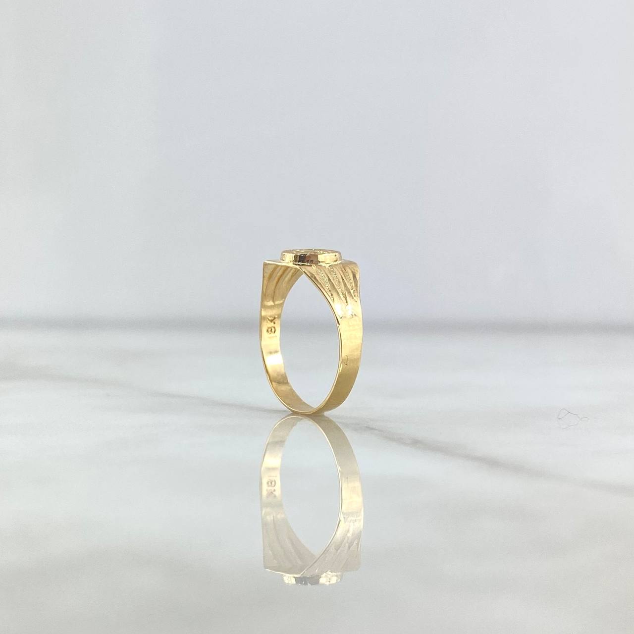 Anillo Corona 1.5gr / T4 / Sello Liso Oro Amarillo