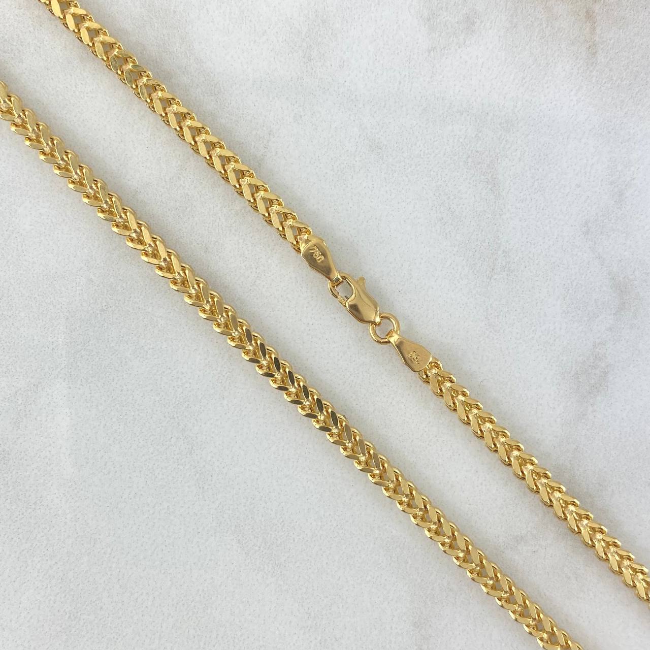 Cadena Franco 14.4gr / 60cm / 3mm Oro Amarillo +4