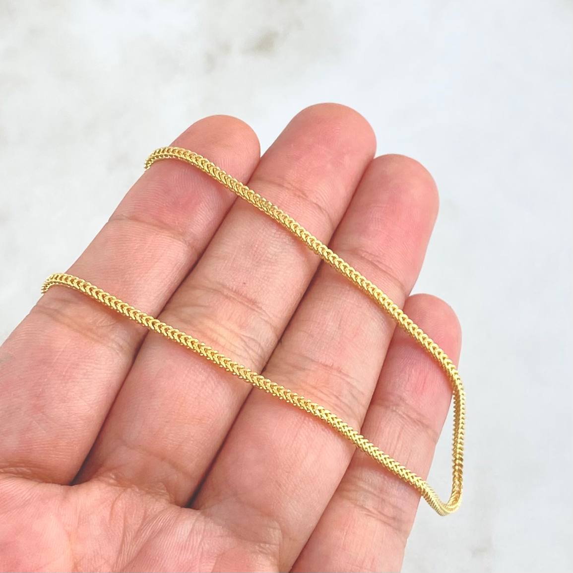 Cadena Franco 4.6gr / 60cm / 1.5mm Oro Amarillo +4