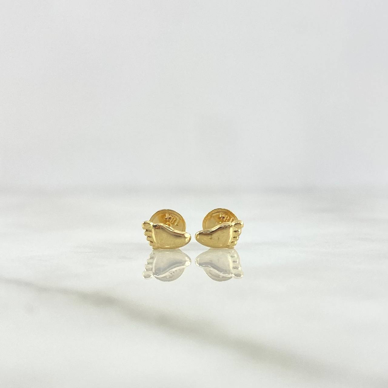 Topos Huella Pies 0.55gr / 7mm Oro Amarillo ©