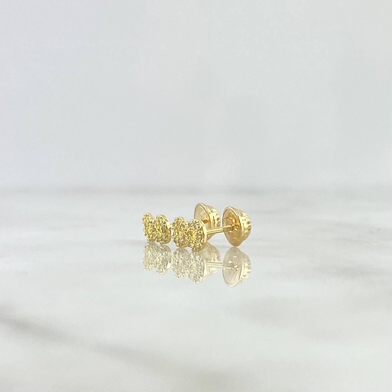 Topos Infinito 0.95gr / 4mm Circones Blancos Oro Amarillo ©