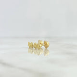 Topos Infinito 0.95gr / 4mm Circones Blancos Oro Amarillo ©