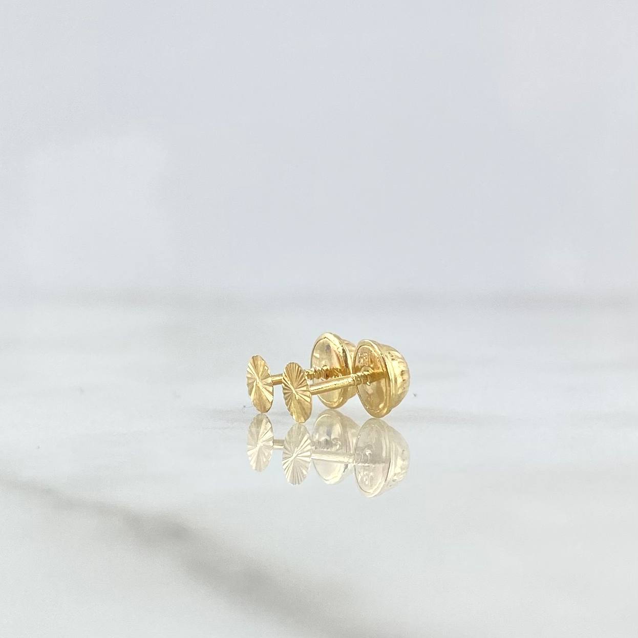 Topos Circulo 0.4gr / 3.2mm Diamantado Oro Amarillo