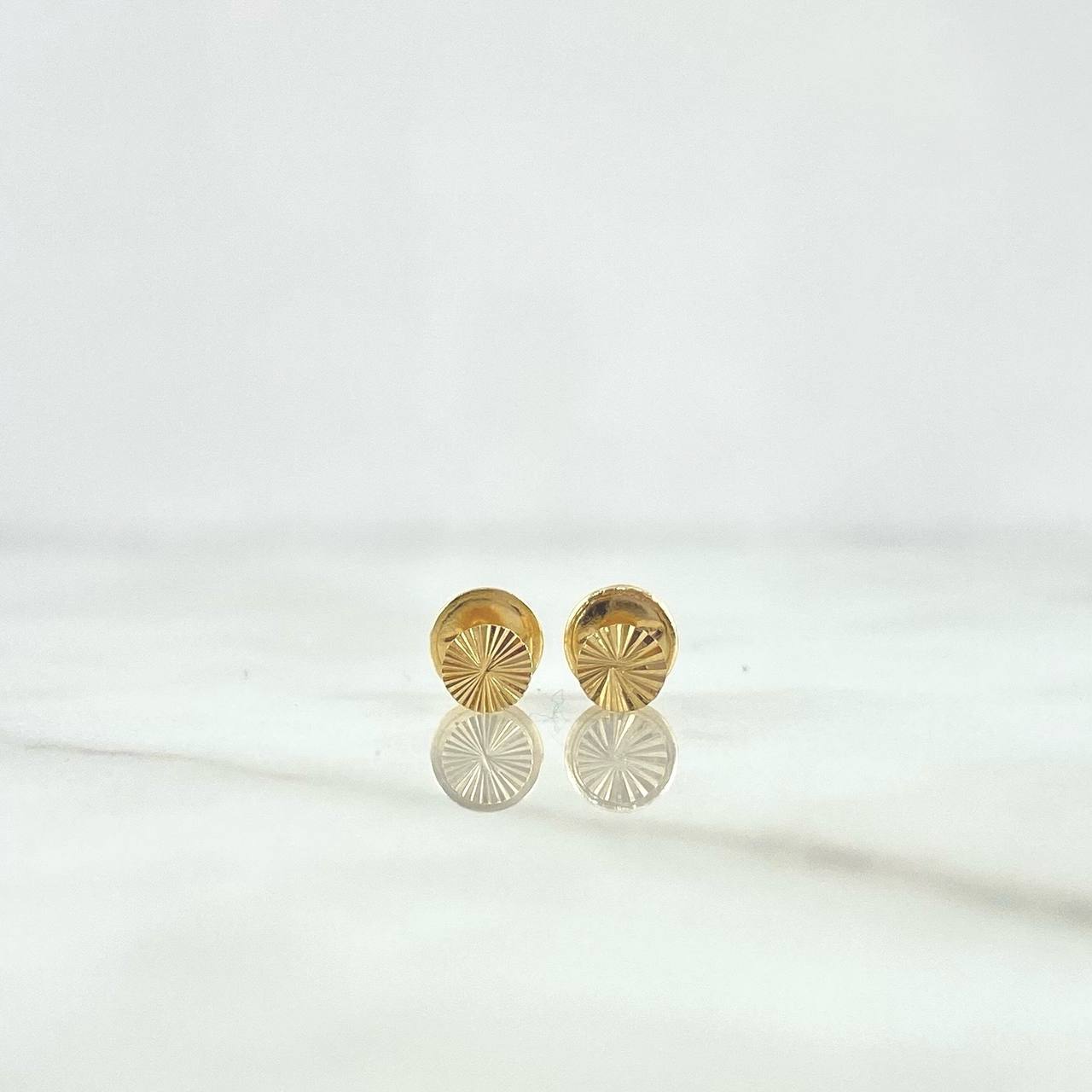 Topos Circulo 0.4gr / 3.2mm Diamantado Oro Amarillo