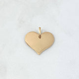 Dije Placa Corazón 2.1gr / 2.3cm / Lisa Oro Amarillo