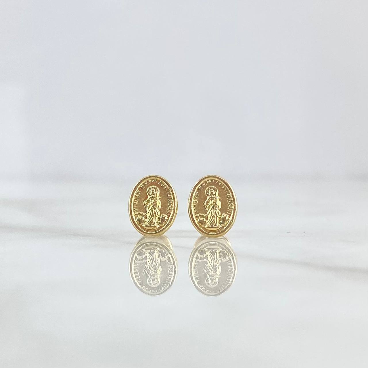 Topos Virgen Maria Auxiliadora 0.8gr / 8mm Oro Amarillo