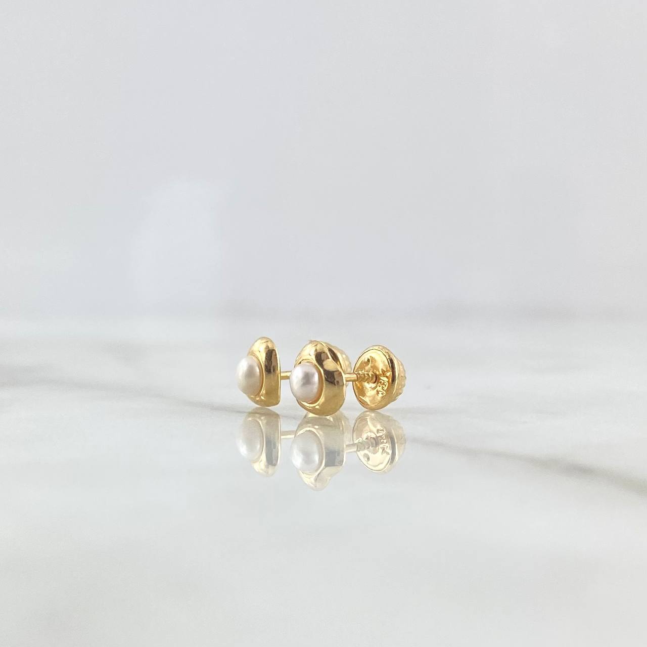 Topos Corazón Perlado 0.7gr / 6mm Oro Amarillo