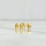 Topos Diamante Texturizado 0.8gr / 6mm Oro Amarillo ©