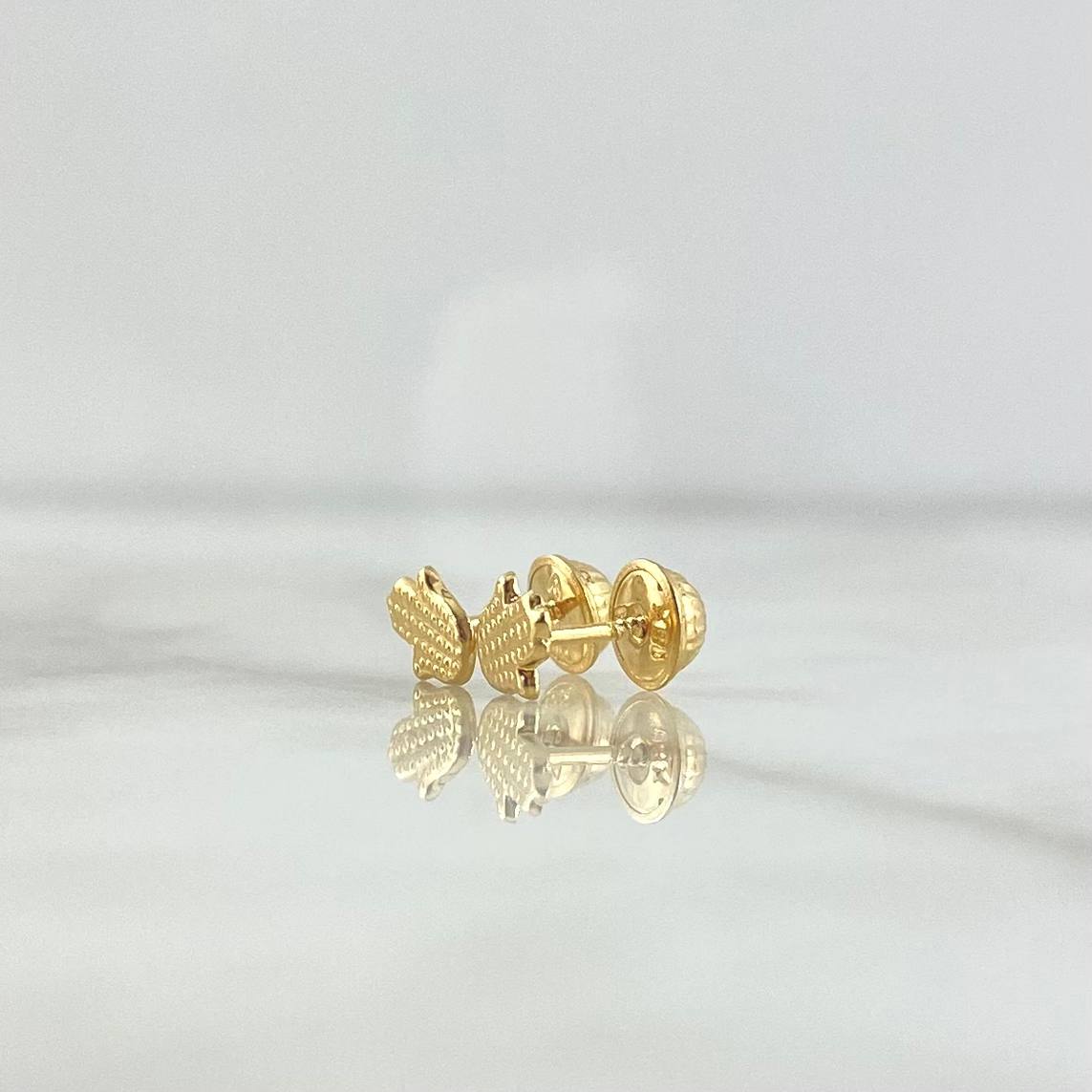 Topos Mano Hamsa Texturizada 0.55gr / 7mm Oro Amarillo ©