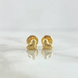 Topos Corazón Rayado 0.5gr / 4.5mm Oro Amarillo *