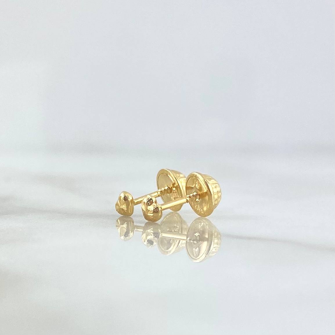 Topos Corazón 0.4gr / 3mm Diamantado Oro Amarillo ©