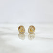 Topos Corazón Mini 0.65gr / 5mm Circones Blancos Oro Amarillo 18K *