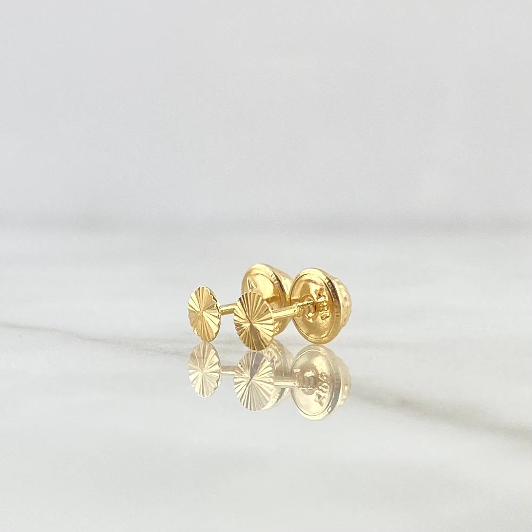 Topos Circulo 0.4gr / 4.2mm Diamantado Oro Amarillo