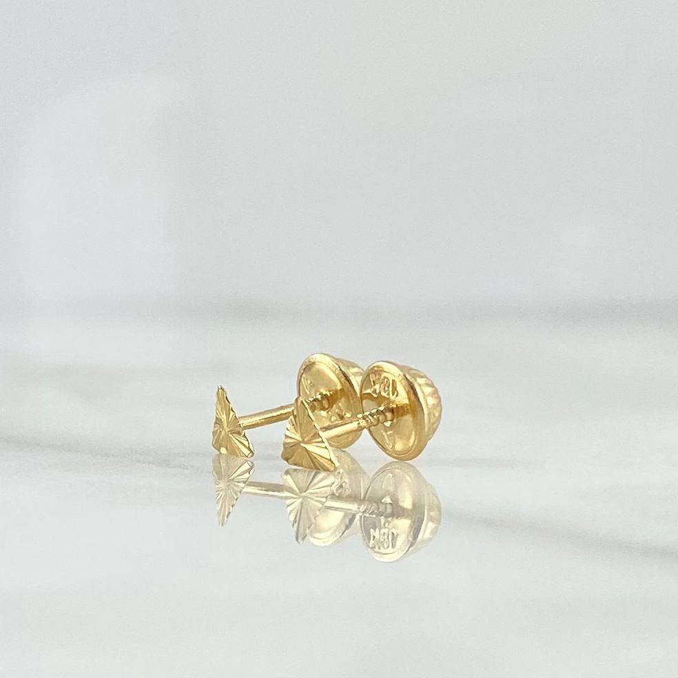 Topos Triangulo 0.4gr / 4mm Diamantado Oro Amarillo