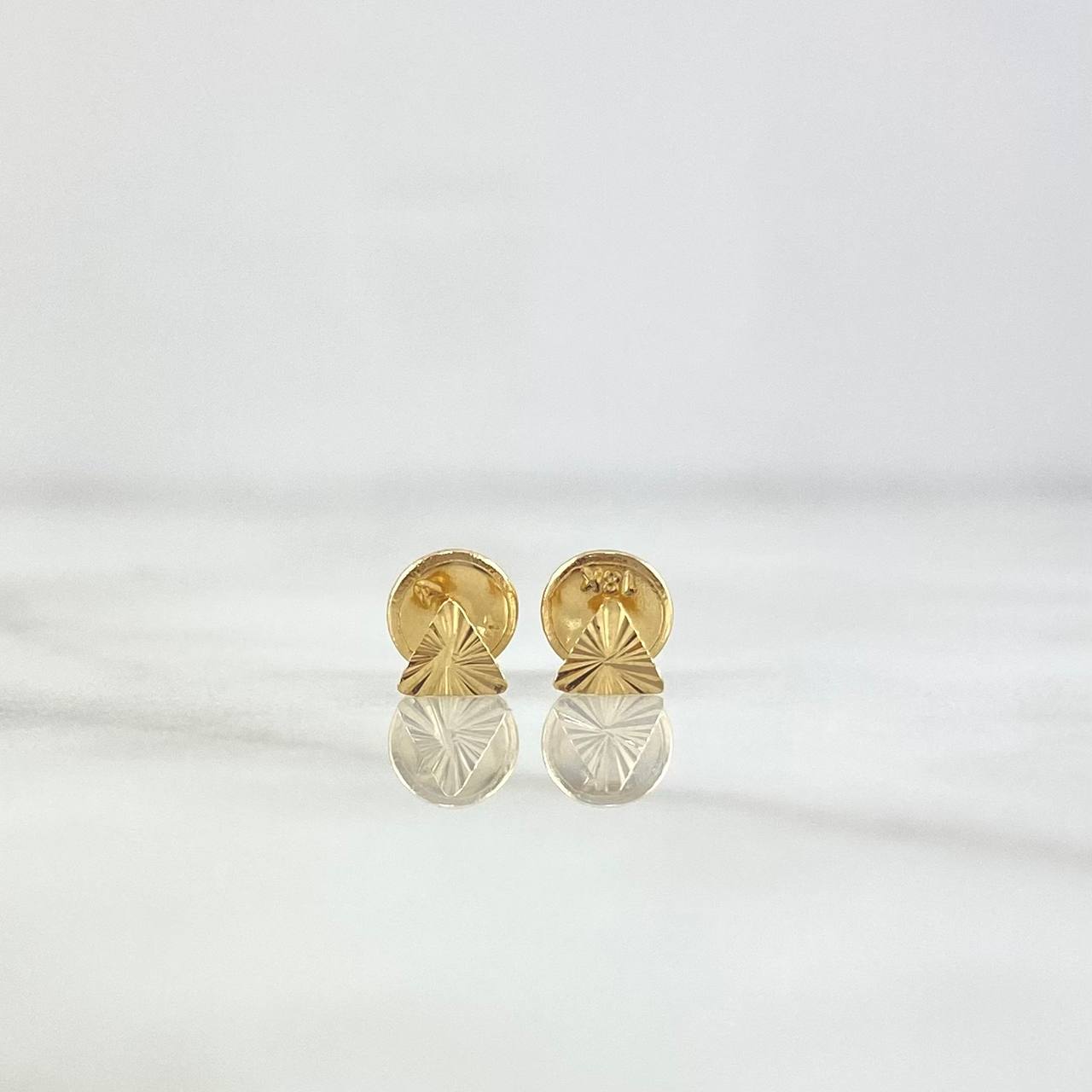 Topos Triangulo 0.4gr / 4mm Diamantado Oro Amarillo