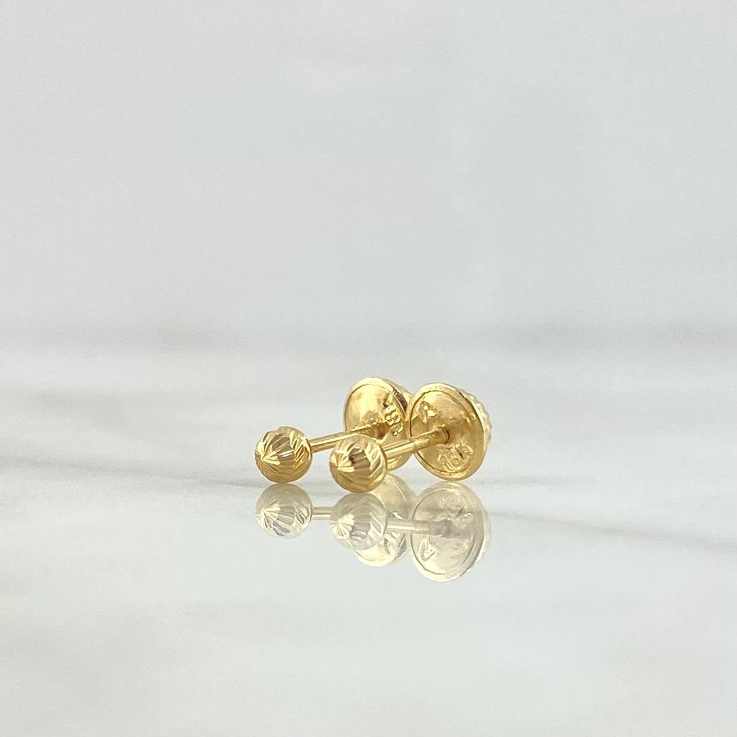 Topos Bola 3mm 0.4gr / Diamantada Oro Amarillo