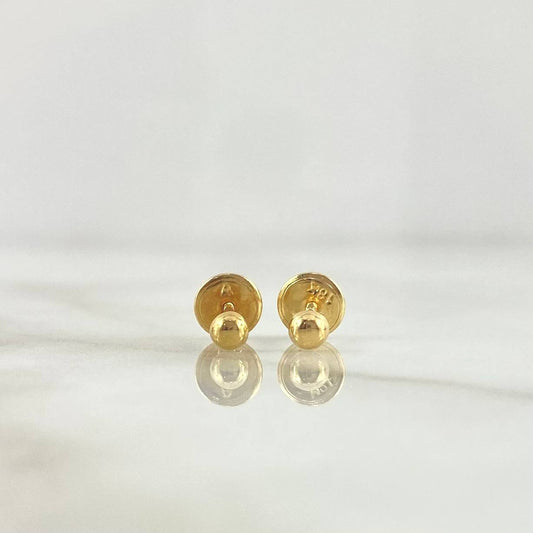 Topos Media Bola 3mm 0.4gr Lisa Oro Amarillo