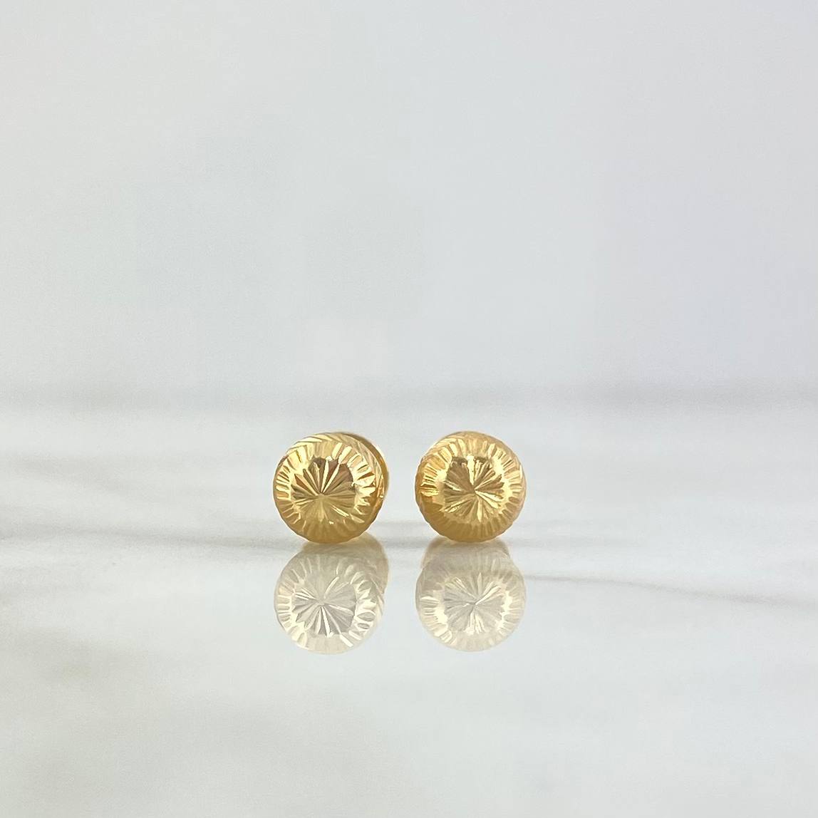 Topos Bola 0.85gr / 6mm Diamantada Oro Amarillo 18K ©