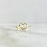 Anillo Silueta Corazón 0.85gr / T8 1/4 / Oro Amarillo