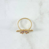 Anillo Mariposa 3.9gr / T6 3/4 / Circones Multicolor Oro Amarillo