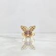 Anillo Mariposa 3.9gr / T6 3/4 / Circones Multicolor Oro Amarillo