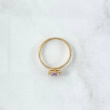 Anillo Mini Halo Tupido 1.6gr / T6/3/4 / Circones Blanco Lila Oro Amarillo