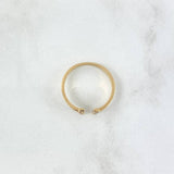 Anillo Abrazo En T 2.2gr / T7 1/2 / Circones Blancos Oro Amarillo