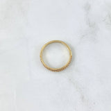 Anillo Churumbela Abultado 2.45gr / T7 1/4 / Circones Blancos Oro Amarillo 18K *