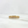 Anillo Churumbela Abultado 2.45gr / T7 1/4 / Circones Blancos Oro Amarillo 18K *