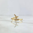 Anillo Avion 1.6gr / T5 3/4 / Circones Blancos Oro Amarillo