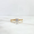 Anillo Solitario Churumbela 1.45gr / T5 1/2 / Circones Blancos Oro Amarillo