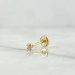 Piercing Chispa Cuatro Garras 0.3gr / 1.2cm / Circon Blanco Oro Amarillo (Joya)