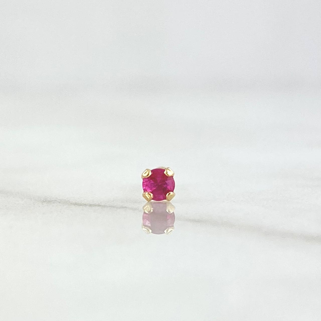 Piercing Chispa Fija 0.15gr / 2cm / Circon Fucsia Oro Amarillo (Joya)