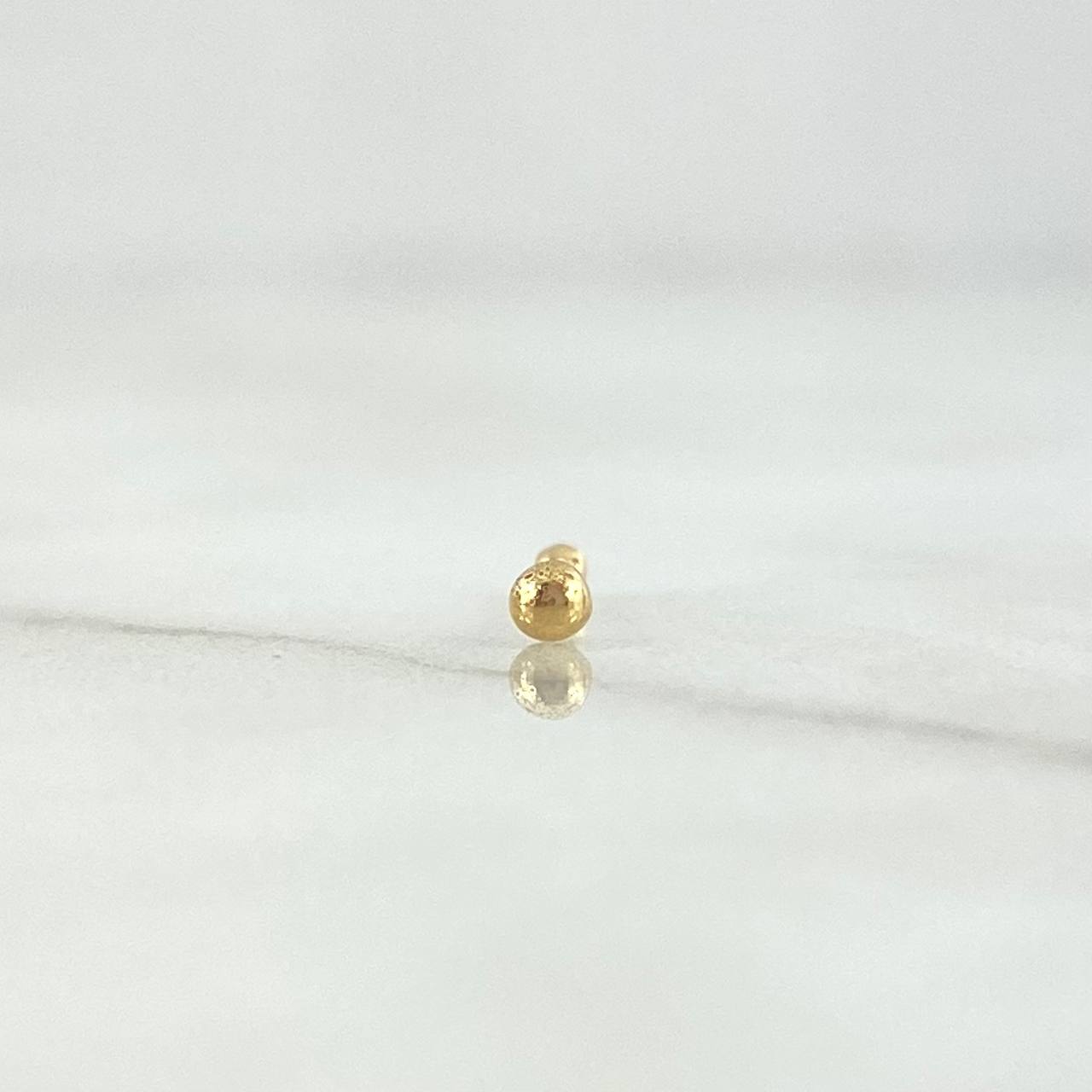 Piercing Chispa Fija 0.15gr / 1cm / Bola 2mm Oro Amarillo (Joya)