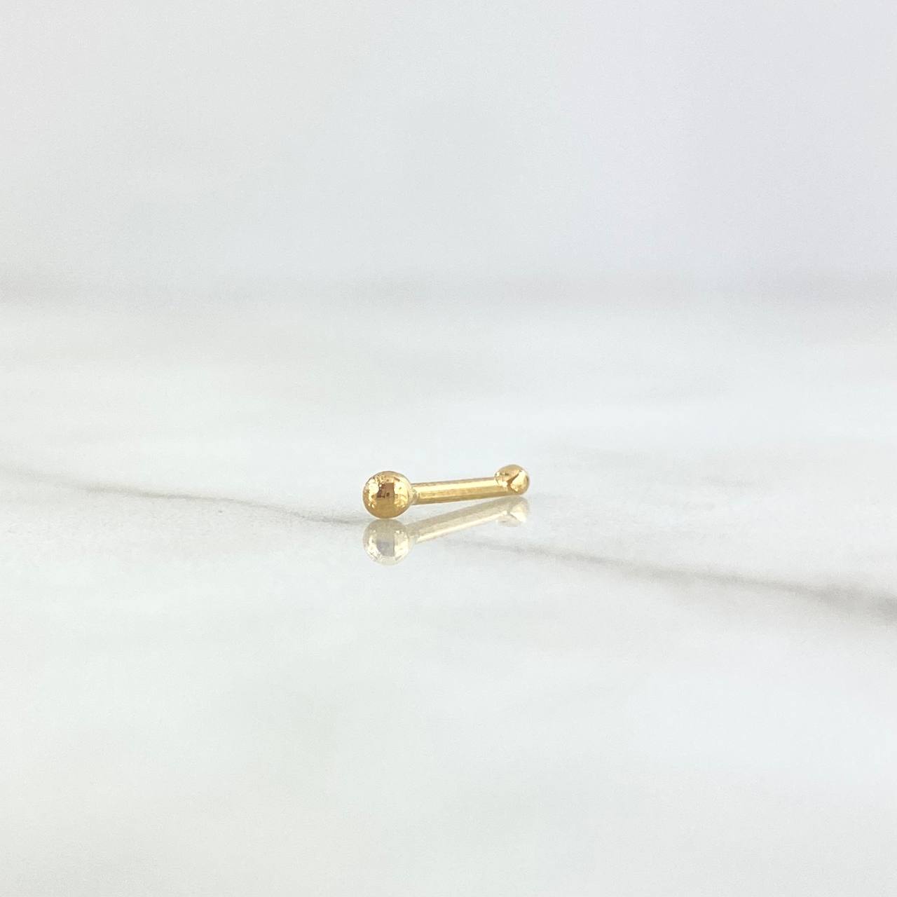 Piercing Chispa Fija Bola 0.15gr / 1.1cm / 2mm Lisa Oro Amarillo 18K (Joya)