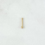 Piercing Chispa Fija Bola 0.15gr / 1.1cm / 2mm Lisa Oro Amarillo 18K (Joya)