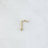 Piercing Curvo Chispa Fija 0.15gr / 1cm / Bola 2mm Oro Amarillo 18K (Joya)