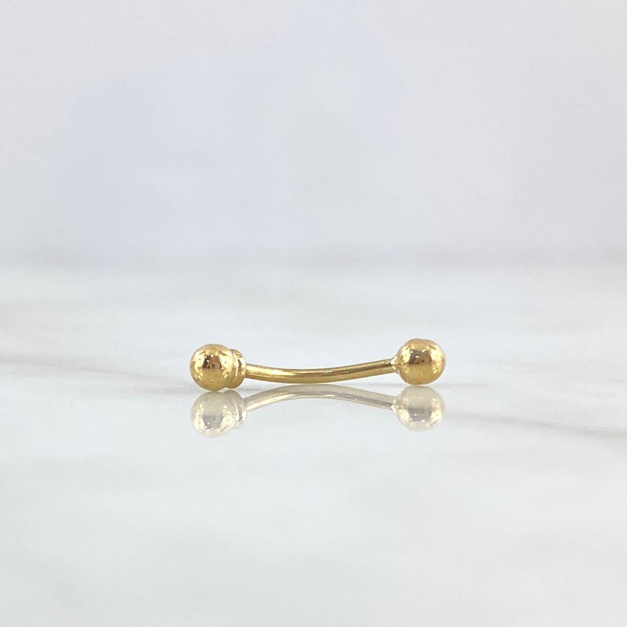 Piercing Ombligo 0.3gr / 1.8cm / Bola 3mm Oro Amarillo (Joya)