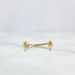 Piercing Ombligo 0.3gr / 1.8cm / Bola 3mm Oro Amarillo (Joya)