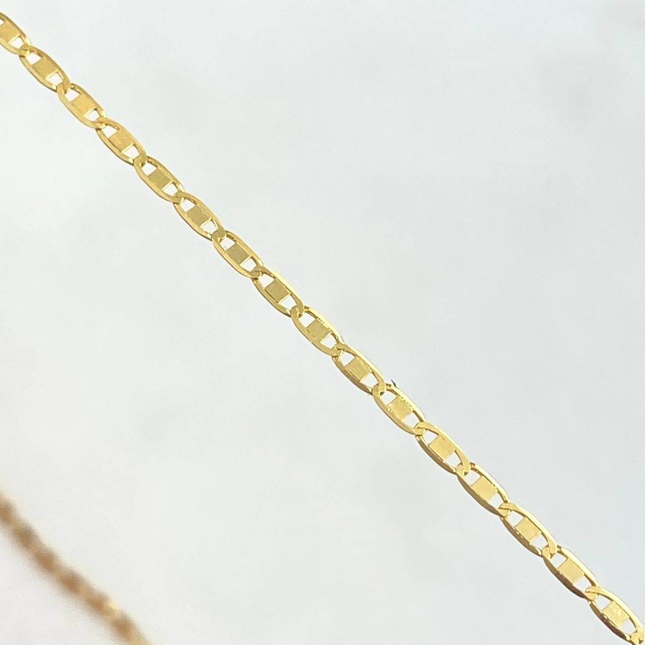 Cadena Plana 1.55gr / 45cm / 1.2mm Lisa Oro Amarillo +3