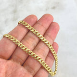 Cadena Cubana Infinito 18.85gr / 60cm / 5mm Diamantada - Circones Blancos Oro Amarillo +2