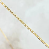 Cadena Plana 1.55gr / 45cm / 1.2mm Lisa Oro Amarillo +3