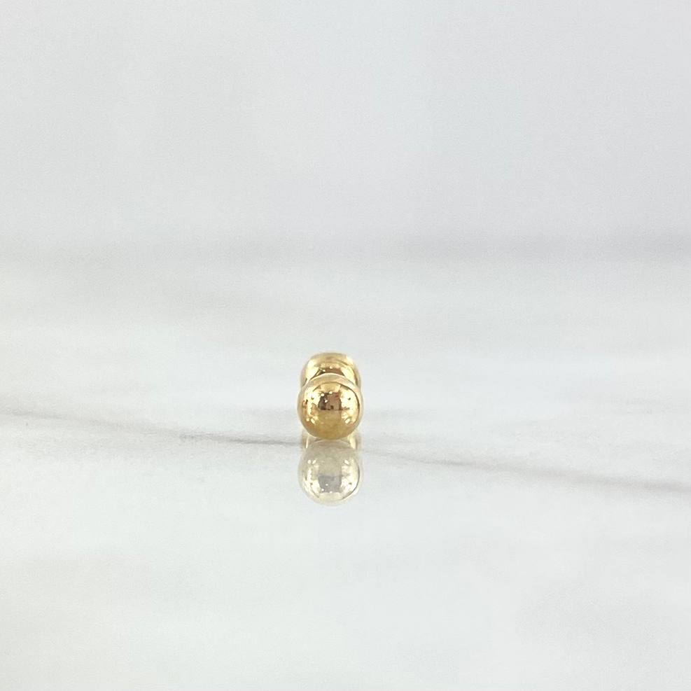 Piercing Bola 0.3gr / 1.3cm / 3mm Lisa Rosca Bola Oro Amarillo 18K (Joya) ©