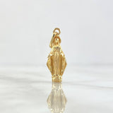 Dije Virgen Milagrosa 2.15gr / 2.9cm / Silueta Mate Oro Amarillo ©