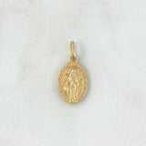 Dije Virgen Milagrosa 1.4gr / 2.3cm / Medalla Mate Oro Amarillo