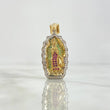 Dije Virgen Guadalupe 5.7gr / 3.6cm / Circones Blancos Verdes Y Fucsias Dos Oros Amarillo Blanco