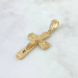 Dije Cruz Cristo Rombos 6.65gr / 5.4cm / Circones Blancos Oro Amarillo ©